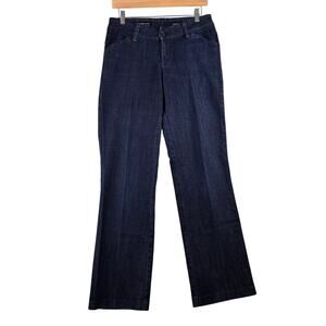 Lee Modern Series Curvy Fit Straight Leg Jeans Womens 6 Dark Wash Cotton Stretch